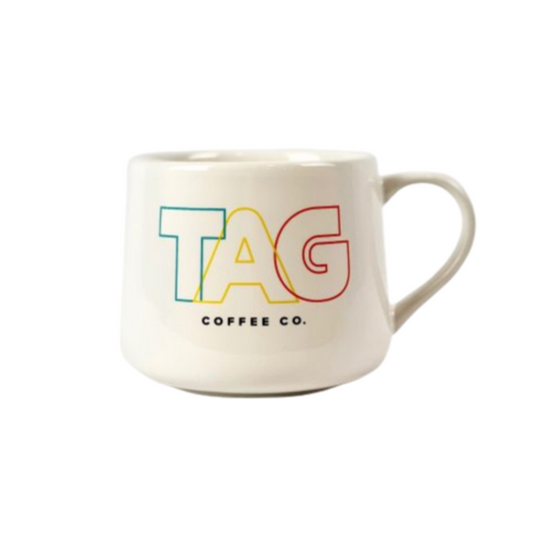 White Crescent Tag Coffee Mug